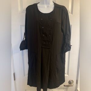 Aritzia Wilfred Black Button Up Tunic size 6